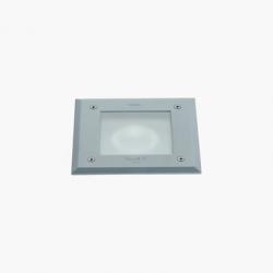 Minizip Incasso suelo Quadrata 1 Soft LED 6000k 230v 1,5w Grigio Alluminio