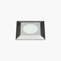 Nanoled Recessed suelo Square 45mm 1 Soft LED 6000k 1,25w 24v Stainless Steel
