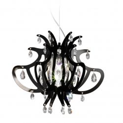 Lillibet suspension Mini Pendant Lamp 1xE27 25w Black + Transparent glass