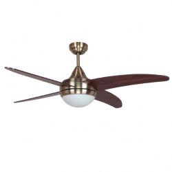 Cormoran Fan avec lampe 2 x 60W E27 Vieux cuir