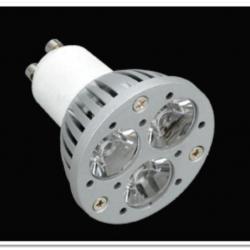 Lámpara LED GU10 dichroic Serie MG Alluminio óptica Trasparente 1x1W = 3W