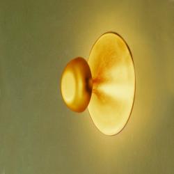Funnel mini luz de parede/lâmpada do teto Halogênio G9 2x60w Folha de ouro