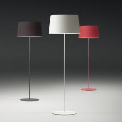 Warm Floor Lamp lampshade fibra Glass - Lacquered Brown Dark Mate