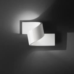 Loop luz de parede Pequeno 11cm branco e elementos Swarovski® Crystal