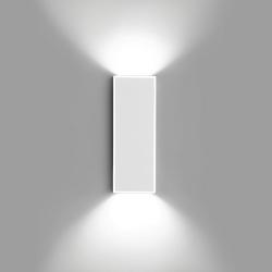 Alpha luz de parede retangular - Lacado branco fosco e Cromo