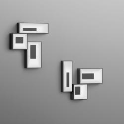 Link Aplique Composición 3 piezas - Lacado blanco Brillo