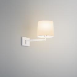 Swing Wall Lamp with lampshade Cream - Lacquered white matt