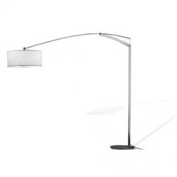 Balance Lámpara de Pie 215cm 3xE27 70w - Difusor Aluminio/Niquel Mate