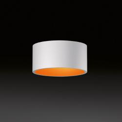 Domo Plafón Recto LED 3xLED 2,1W - Exterior blanco interior Naranja