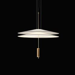 Flamingo Pendant Lamp max. 500cm (20cm Diffuser) 2xLED 5,6W dimmable with plug - Gold Satin mate