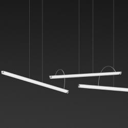 Halo Pendant Lamp linear 3 Pendant Lamps LED - Lacquered white Mate