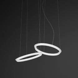 Halo Pendant Lamp circular 2 Pendant Lamps LED - Lacquered white Mate