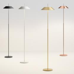 Mayfair Floor Lamp 147cm 1xLED 2,4W + 1xLED 16,8W dimmable lampshade of steel - Gold Satin mate