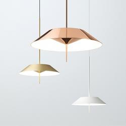 Mayfair Pendant Lamp ø100cm 1xLED 2,4W + 1xLED 16,8W dimmable lampshade of steel - Copper brillo