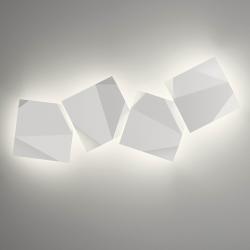 Origami Applique Quadruple - Laccato bianco Mate