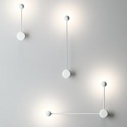 Pin wall light 40cm 1xLED 4,5W dimmable - Lacquered white matt