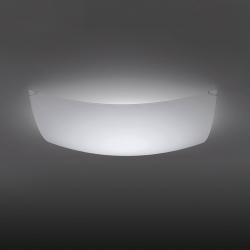 Quadra Ice ceiling lamp 60x60cm 2x2GX13 22+40w - Glass white