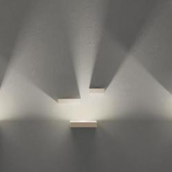 Set luz de parede Grande 1L + 2 Refletores 1xLED 11w regulável - Lacado branco fosco