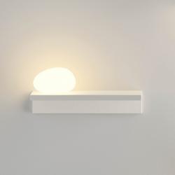 Suite Wall Lamp with Diffuser of Glass left - Lacquered Brown ocuro mate