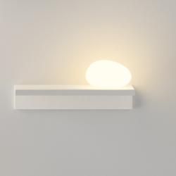 Suite Wall Lamp with Diffuser of Glass right - Lacquered white Mate