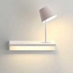 Suite Wall Lamp with light of Reading right - Lacquered white Mate