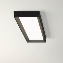 Up ceiling lamp rectangular 1 x plate LED 50w - Lacquered Graphite mate