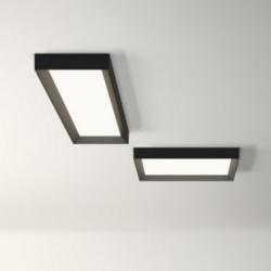 Up ceiling lamp Square 1 x plate LED 50w - Lacquered Graphite mate