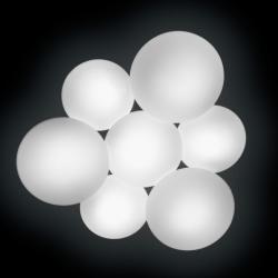 Puck Ceiling lamp 7 units Fluorescent in White