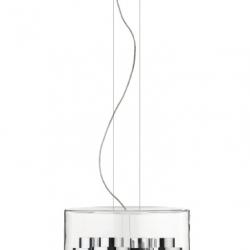 Corner Pendant Lamp Large quadruple 4xQR-111 with Clear glass