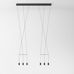 Wireflow linear Pendant Lamp 250cm 6xLED 4,5W dimmable - Lacquered Black