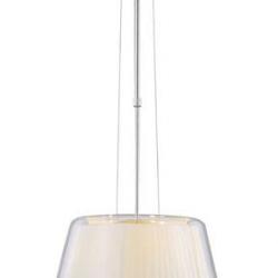 Plisse 2 Lámpara Colgante Cromo/Cristal Transparente 4L
