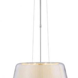 Plisse 2 Pendant Lamp Chrome/Transparent glass 6L