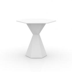 Vertex table Hexagonal ø60x72cm FULL blanc
