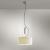 Imagen 5 de Funi Pendant Lamp 60cm E27 2x100W metallic lead white lampshade