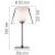 Imagen 3 de Ktribe T1 Glass Lâmpada de mesa 56cm 1x70w E27 Cromo/Vidro
