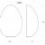 Imagen 2 de Uovo Applique bianco 42x21x59cm 1x100w E27 (HL)