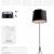 Imagen 8 de Leila lámpara de Lampadaire 175cm E27 3x23w + G9 3x40w Chrome abat-jour tissu noir