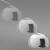 Imagen 6 de Hoop Ballons Lampada da terra 212cm con interruttore 1xE27 Max 23W - Paralume metalica bianco opaco