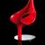 Imagen 3 de Asana Lámpara silla Lacado fiberglass Rojo (Enchufe USA)