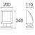 Imagen 3 de Pompeya Applique Esterna oscilante 20x34x11cm R7s 118mm 300w Grigio