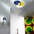 Imagen 3 de Hula Hoop ceiling lamp Soffitto 4 Vetri dimmable M Blu/Yellow specchio
