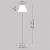Imagen 3 de Large Costanza Floor Lamp Complete telescópica with switch white lampshade E27 3x23w - Aluminium