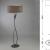 Imagen 2 de Lua Floor Lamp Salon 2L 2xE27 13w Nickel Satin + Pant white