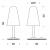 Imagen 4 de Funghi Lampe de table Moyenne E14 Eco Hal Máx 2 x 42W Noir