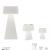 Imagen 2 de Bag lámpara of Floor Lamp upper 1xE14 60w lower 2 E27 100w white