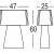 Imagen 3 de Bag Extérieure Lampe de table Grand (sans bouchon) 3xE14 40w blanc