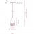 Imagen 3 de Fedora Pendant Lamp GU10 LED 7,5W Glass + Gold rosa
