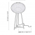 Imagen 3 de Garota - P 02 (Solo Structure) Floor Lamp Outdoor without lampshade E27 22w White Roto