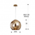 Imagen 3 de Sphere Lamp Pendant Lamp 36x35cm 1xE27 LED 10W - Copper lampshade Glass espejado Copper