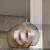 Imagen 4 de Esfera Lámpara Colgante 36x35cm 1xE27 LED 10W - Cromo tulipa Cristal espejado cromado